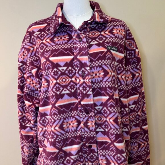 NWT Columbia Plus Size Benton Springs Long-Sleeve Shirt Jacket 2X Multi Color - Picture 1 of 6